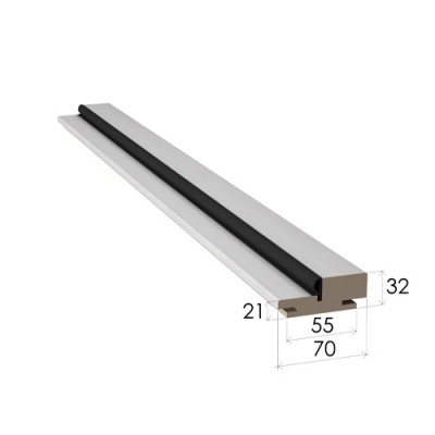 Брус дверной с уплотнителем белый снег телескоп 2070*70*32*38 МебельДрев