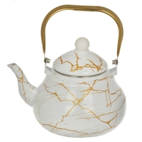 Чайник эмал сталь, 2.5 л, ручк металл, Daniks, Белый мрамор, Y4-8972 (484352)
