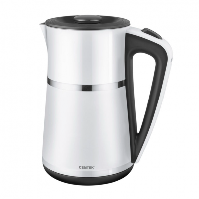 Чайник Centek CT-0028 (белый) 1.7л 2200Вт двойной корпус-сталь+пластик, двойная стенка,сохран тепла