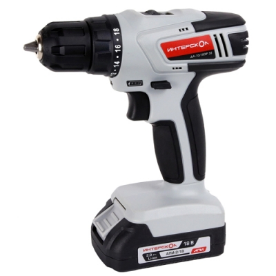 ДА-10/18ЭР 35 акк. дрель-шуруп (Li-ion, экокейс, 1 аккум., 2,0Ач, ЗУ) "Интерскол"