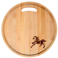 Доска разделочная с желобками «Мустанг». Диаметр 28 см, толщина 0,8 см МТ18-238