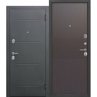 Дверь металлическая Ferroni 7,5 см Гарда Серебро Темный Кипарис 860 правая