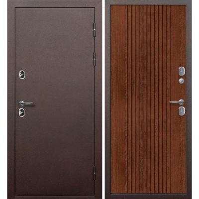 Дверь металлическая климатическая Ferroni Isoterma 11 см Медный антик Орех Темный NEW 860 правая