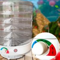 Электросушитель для овощей и фруктов "Ветерок" ЭСОФ-0,5/220-03-В ПП 5 подд., гофр.(прозр.)+2 поддона