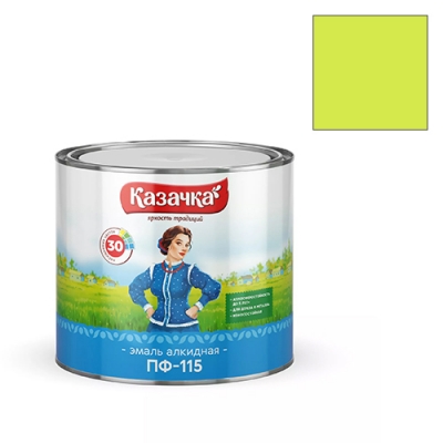Эмаль ПФ-115 лимон 1,9 кг. "КАЗАЧКА"