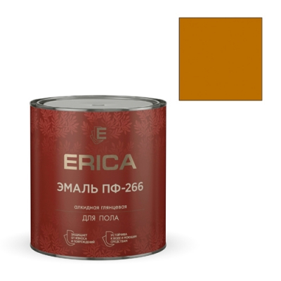 Эмаль ПФ-266 ERICA глянцевая светлый орех 2,6 кг