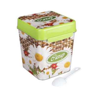 Емкость "Плетенка" (сахар) 1,2л с ложкой (уп.12) М4831 г.Октябрьский