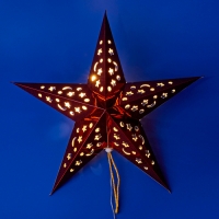 Фигура светодиодная ULD-H4545-005/STA/2AA WARM WHITE IP20 RED STAR UL-00008587