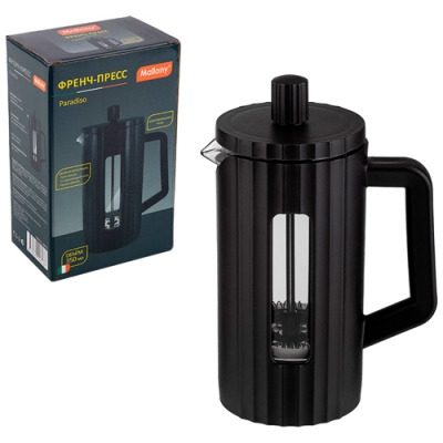 Френч-пресс Paradiso, объём: 350 мл, в пластиковом корпусе, цвет: чёрный арт.108413