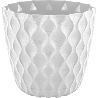Горшок для цветов "Wave" с дренажной сеткой и съемным поддоном 1,4л, D145мм,белоснежный IG6501 Горшок для цветов "Wave" с дренажной сеткой и съемным поддоном 1,4л, D145мм,белоснежный IG6501