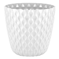 Горшок цветочный "Wave" с дренажной сеткой и съемным поддоном 10л, D270мм, белоснежный IG6504