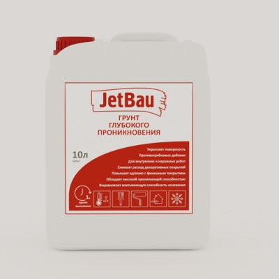 Грунт JetBau глубокого проникновения 10л (1поддон-75шт)