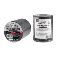 Изолента ПВХ 19 мм х 20 м черная профессиональная МОРОЗОСТОЙКАЯ AVIORA (200) 305-063