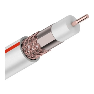Кабель коаксиальный RG-6SAT-Optima высокого качества CADENA белый