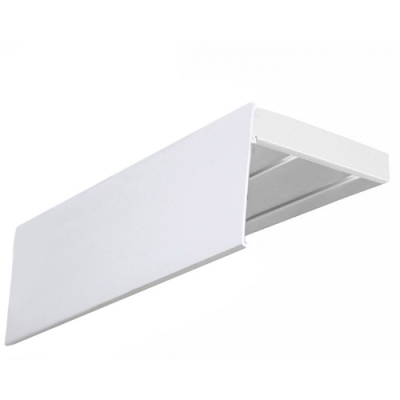 Карниз Эконом Эскар 2-х рядный в сборе белый глянец 7 см 3,0м