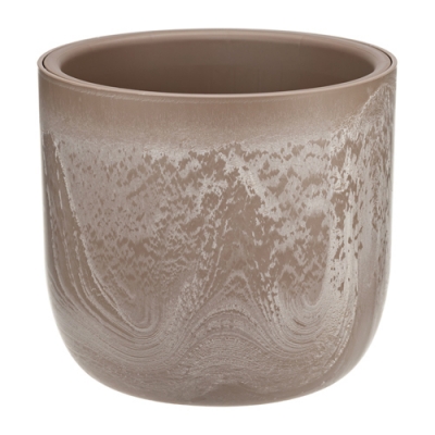 Кашпо МИКРИТ IDEA D220мм 3,7л со вставкой бежевый слайн М3266