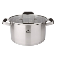 Кастрюля 2 л из нержавеющей стали со стекл. кр., 16х10 см (10228010/241125/5363193, Китай) (R-200L)