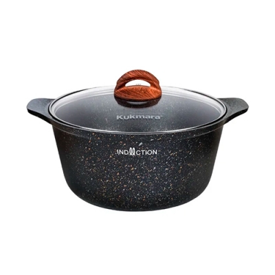 Кастрюля 2л со стеклянной крышкой, АП линия "Granit Ultra Induction" (Original) "Kukmara" кгои23а