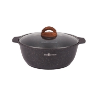 Кастрюля-жаровня 4л со стеклян.крышк, АП линия "Granit Ultra Induction" (original) "Kukmara" жгои41а