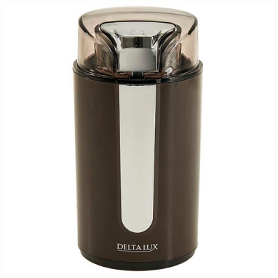 Кофемолка DELTA LUX DE-2202 коричневая 250Вт, вместимость 70 г