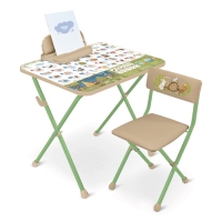 Комплект детской мебели Nika Познайка Азбука2 (высота стола 580мм с пеналом, стул мягкий) КП2/А2 Комплект детской мебели Nika Познайка Азбука2 (высота стола 580мм с пеналом, стул мягкий) КП2/А2