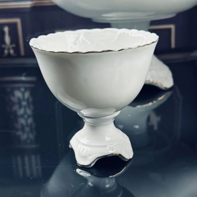 Конфетница 11,5см на ножке АВРОРА ЗОЛОТО в под.уп.(х16)Фарфор арт.305-072