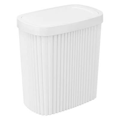 Контейнер для мусора 5,9 л Econova Velvet 225х140х253мм Белый 435204316