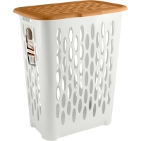 Корзина для белья Keeplex Wood с откидной крышкой 37л 42,2х29х51,5см KL1801