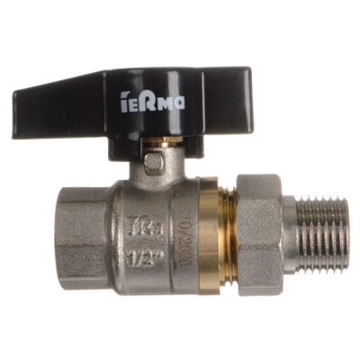 Кран шаровой TeRma CB 1/2" бант с американкой 30210