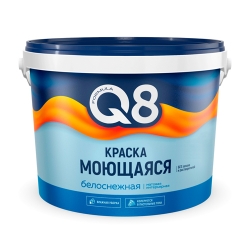 Краска ВД МОЮЩАЯСЯ Formula Q8 белоснежная 4,5 кг