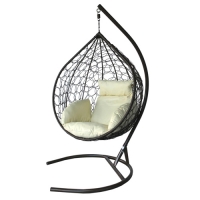 Кресло подвесное Сфера Лайт Garden story стойка+корзнина коричневая подушка бежевая BG6767