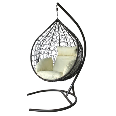 Кресло подвесное Сфера Лайт Garden story стойка+корзнина коричневая подушка бежевая BG6767