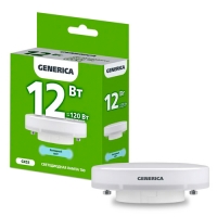 Лампа LED T80 таблетка 12Вт 230В 6500К GX53 GENERICA арт.LL-T80-12-230-65-GX53-G Лампа LED T80 таблетка 12Вт 230В 6500К GX53 GENERICA арт.LL-T80-12-230-65-GX53-G