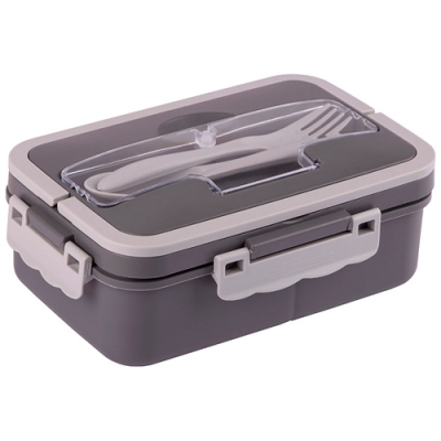 Ланч-бокс MIGLIORE, 3 отделения, 1000 мл (ложка, вилка в комплекте) арт.108188