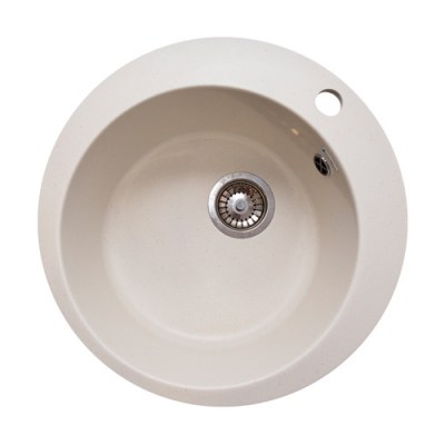 Мойка GranAlliance G-11 (d-490 мм) белая с сифоном