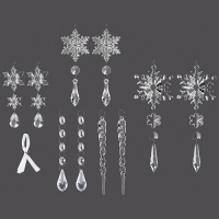 Набор украшений подвесных Волшебная страна Ледяные фигуры 10шт 109922