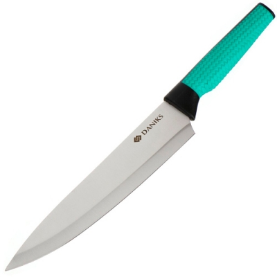 Нож кухонный Daniks, Emerald, шеф-нож, нержавеющая сталь, 20 см, рукоятка пластик, JA2021124-1 (4260