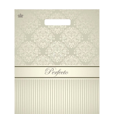 Пакет с вырубной ручкой 37х30+3см (90) (Перфекто Бежевое серебро) Тико (х25/400) ВУР58970