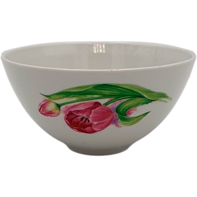 Пиала 550 мл Розовые тюльпаны (фарфор) , р.4, С618