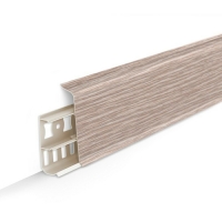 Плинтус напольный с кабель-каналами 70мм 2,2м "Деконика" 229 Дуб латте