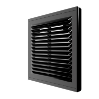 Решетка вентиляционная ERA 1515Р Black разъемная 150х150 пластик