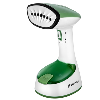 Ручной отпариватель BRAYER 4128BR-GN, 1500Вт, пар 20 г/мин, съем.щетка, фиксация пара, 120мл Ручной отпариватель BRAYER 4128BR-GN, 1500Вт, пар 20 г/мин, съем.щетка, фиксация пара, 120мл
