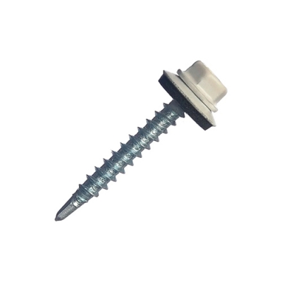 Саморезы кровельные Металлсервис 4,8 х 35 сигнальный-белый RAL 9003, по дереву (3000 шт) г.Москва