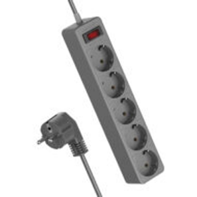 Сетевой фильтр КОСМОС 5м 5 гнезд, пвс 3х0,75мм2, серый FKsm5m-5g(G)