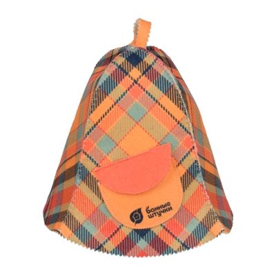 Шапка Банные штучки Клетка, с карманом, войлок /10 41505