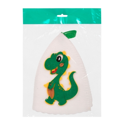 Шапка для бани и сауны детская "Динозаврик Арчи" "Hot Pot", войлок /20 41355 Шапка для бани и сауны детская "Динозаврик Арчи" "Hot Pot", войлок /20 41355