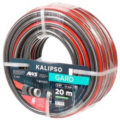 Шланг поливочный Kalipso Gard 1/2 диам 12мм, армированный, 25м, 6 слоев ПВХ,всесезонный 486059