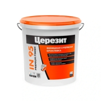 Шпатлевка Церезит Premium финишная готовая Супербелая IN 95, 18 кг 3047897