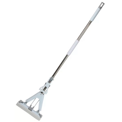 Швабра губка, ПВА, 125х28 см, с отжимом, телескопическая ручка, Bclean, A260066 (503597)