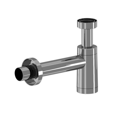 Сифон АНИ 1 1/4 "* 40 бутылочный, металл с переход. трубкой d-40 (BRB1004M)